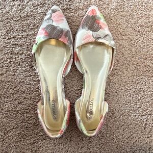 MARBELLA Women's Floral Pointed Flats - Pink, Green, and Black